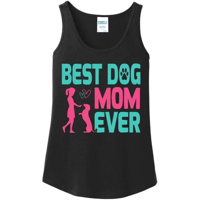 Mothers Day Dog Mom Best Dog Mom Ever Ladies Essential Tank