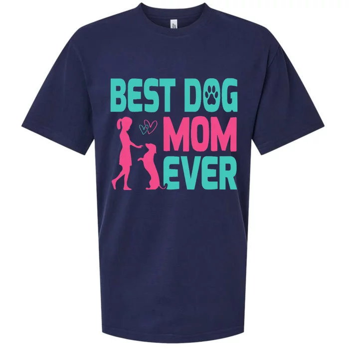 Mothers Day Dog Mom Best Dog Mom Ever Sueded Cloud Jersey T-Shirt