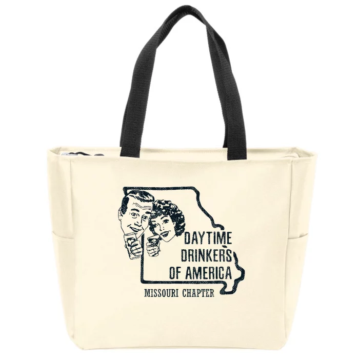 Missouri Daytime Drinkers Beer Wine Zip Tote Bag