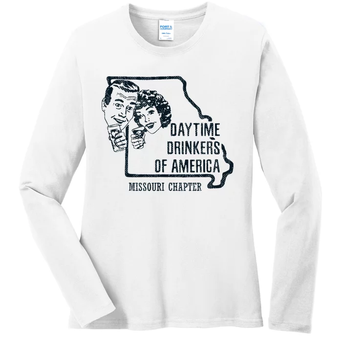 Missouri Daytime Drinkers Beer Wine Ladies Long Sleeve Shirt