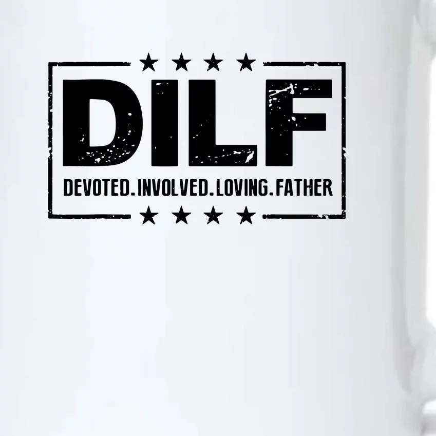 Mens DILF Devoted Involved Loving Father Dad Papa Black Color Changing Mug