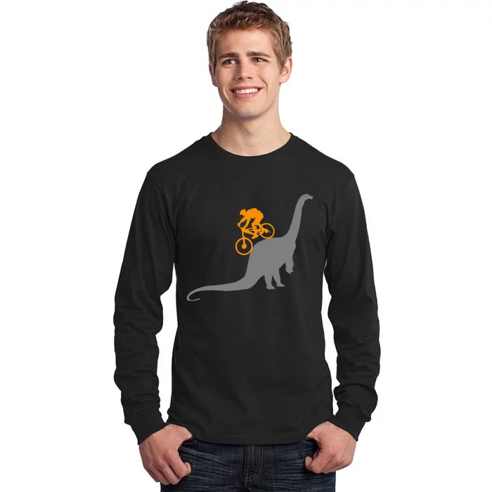 Mtb Dinosaur Dino Bike Mountain Bicycle Sport Tall Long Sleeve T-Shirt