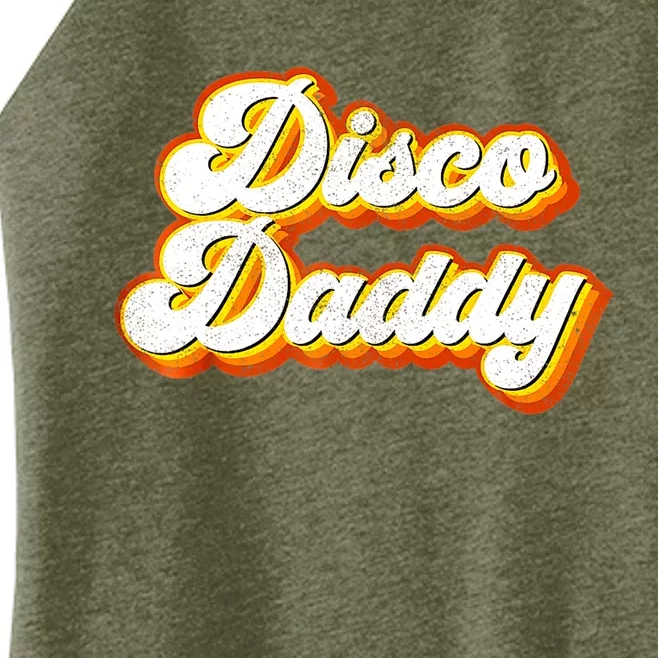 Mens Disco Daddy Retro Matching 60's 70s Party Costume Dad Women’s Perfect Tri Rocker Tank