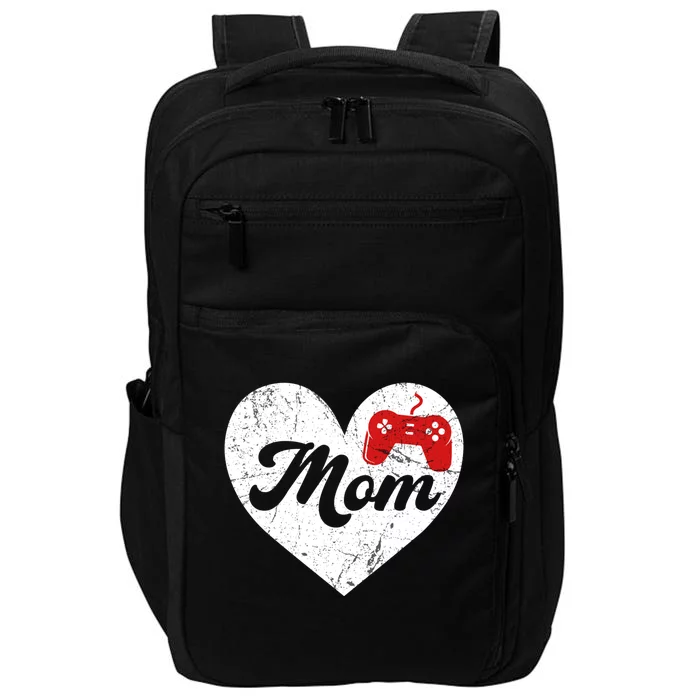 Mother's Day Distressed Heart Video Game Mom Mama Sport Fan Gift Impact Tech Backpack