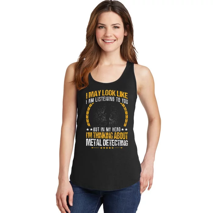 Metal Detecting Detectorists funny saying Ladies Essential Tank