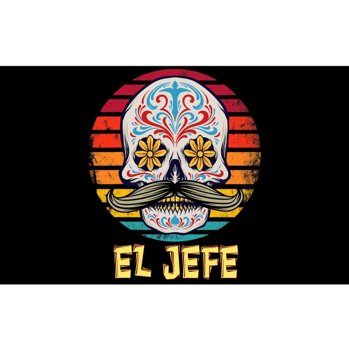 Mexican Dia De Los Muertos Day Of Dead El Jefe Bumper Sticker