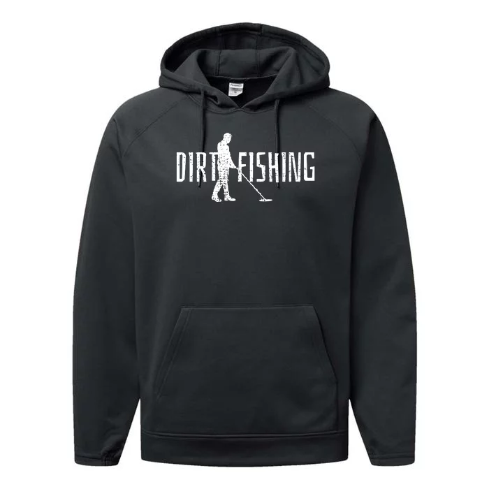 Metal Detecting Detector Dirt Magnet Fishing Pull Tabs Joke Performance Fleece Hoodie