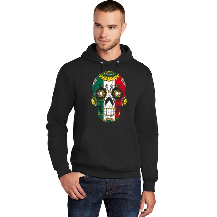 Mexican Dia De Los Muertos Day Costume Sugar Skull Flowers Hoodie