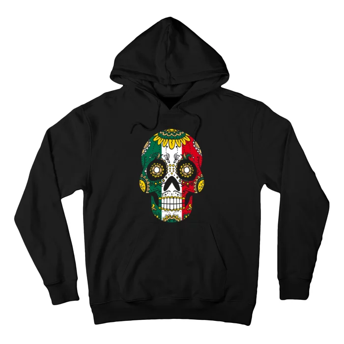 Mexican Dia De Los Muertos Day Costume Sugar Skull Flowers Hoodie