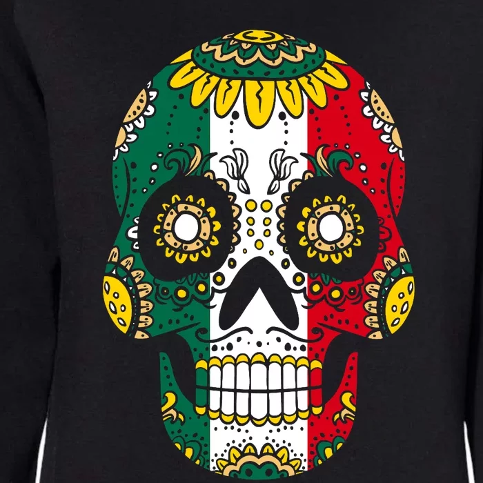 Mexican Dia De Los Muertos Day Costume Sugar Skull Flowers Womens California Wash Sweatshirt