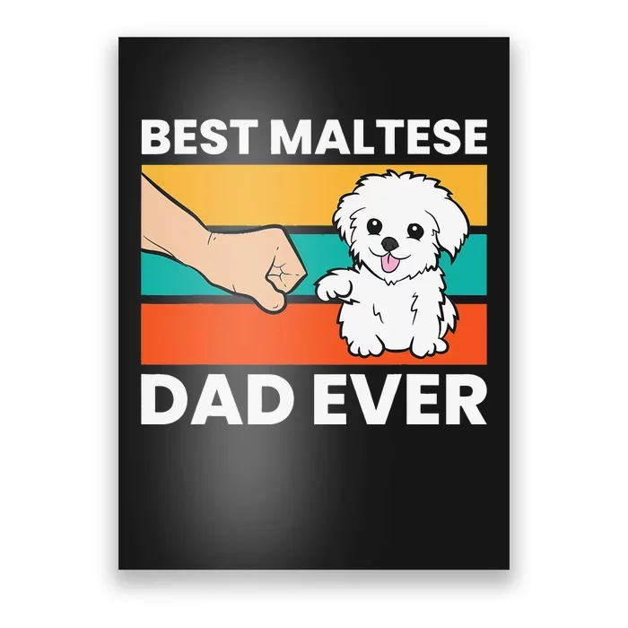 Maltese Dog Dad Best Maltese Dad Ever Poster