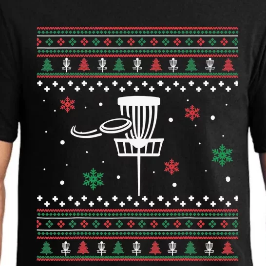 Merry Discmas Disc Golf Ugly Christmas Sweater Party Pajama Set