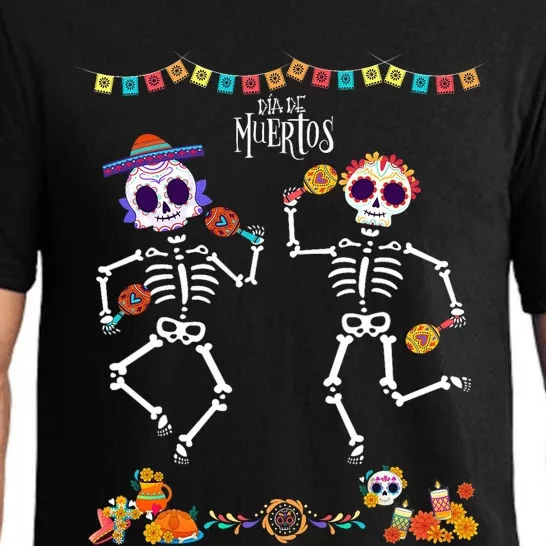 Mexican Dia De Los Muertos Day Of The Dead Skeleton Dancing Pajama Set