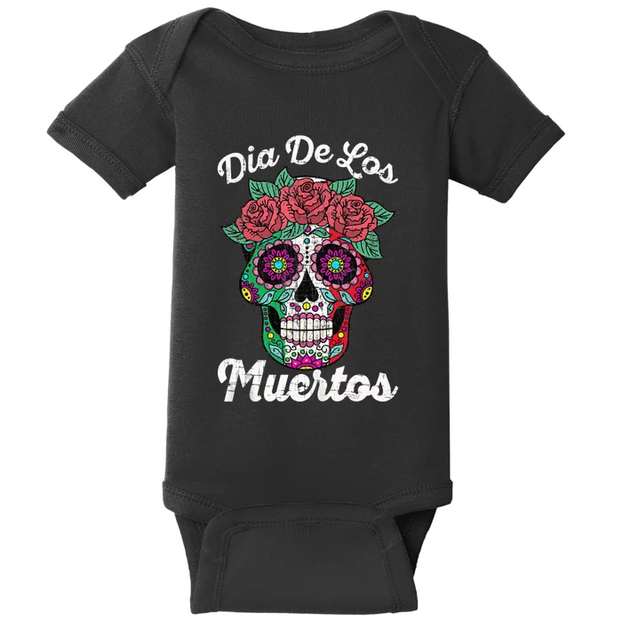 Mexican Dia De Los Muertos Day Of The Dead Baby Bodysuit