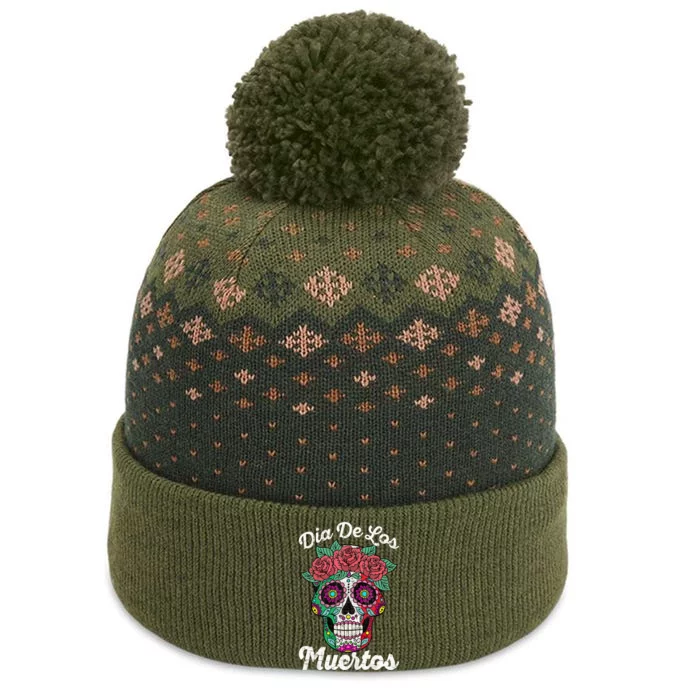 Mexican Dia De Los Muertos Day Of The Dead The Baniff Cuffed Pom Beanie