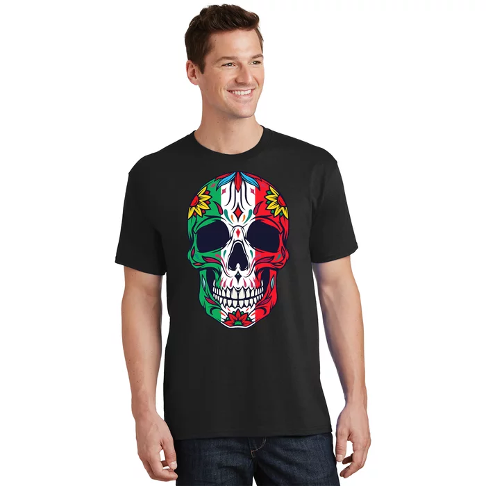 Mexican Dia De Los Muertos Day Of The Dead Sugar Skull T-Shirt