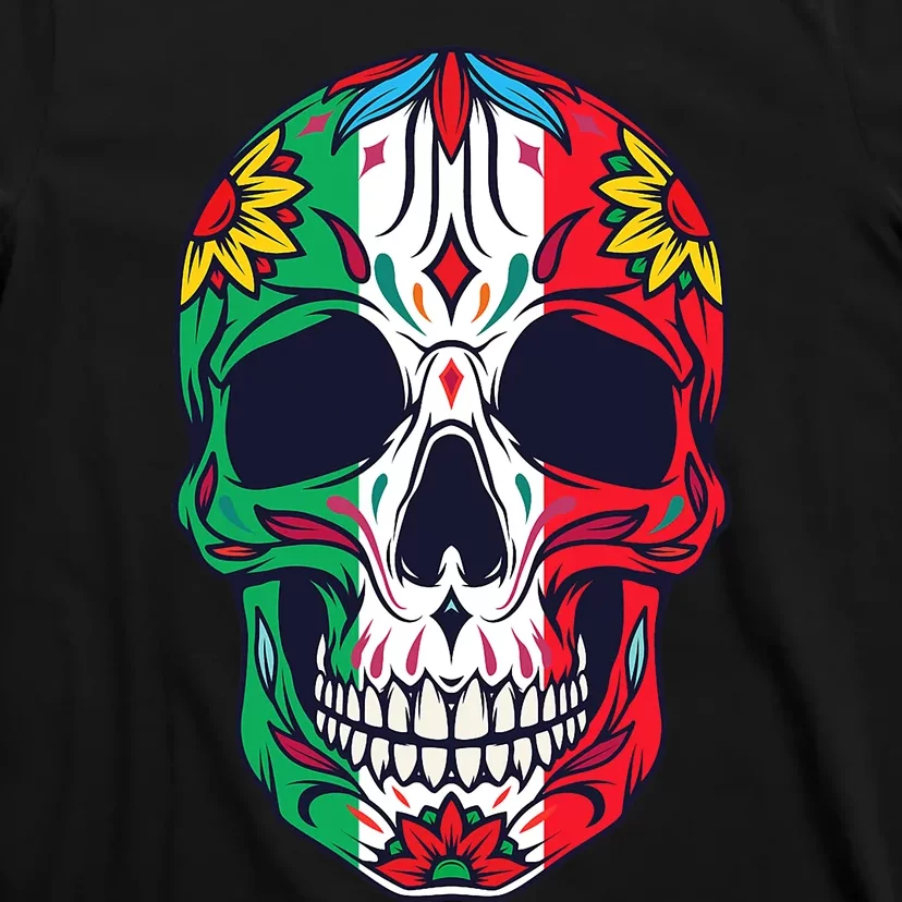 Mexican Dia De Los Muertos Day Of The Dead Sugar Skull T-Shirt