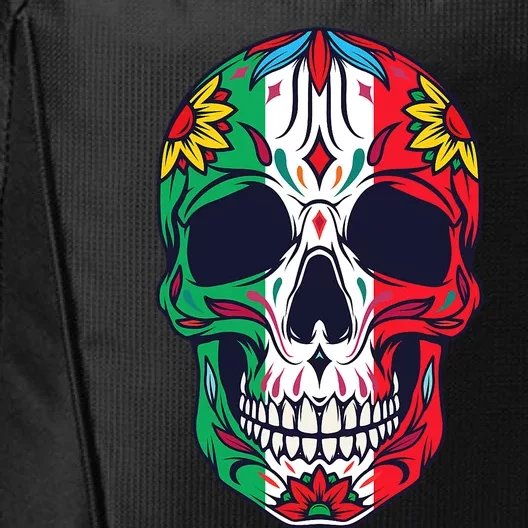 Mexican Dia De Los Muertos Day Of The Dead Sugar Skull City Backpack