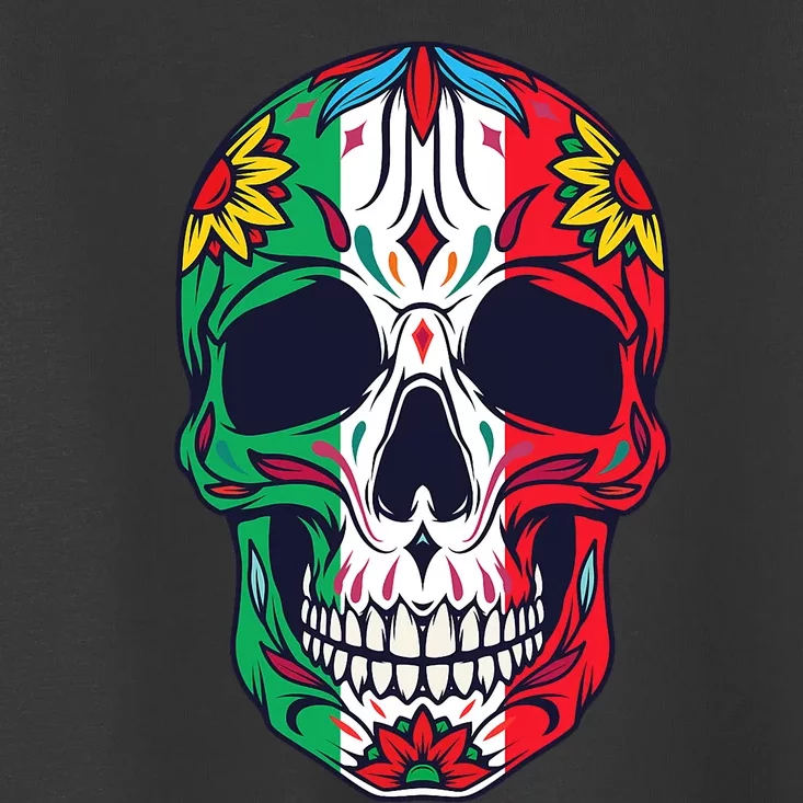 Mexican Dia De Los Muertos Day Of The Dead Sugar Skull Toddler T-Shirt