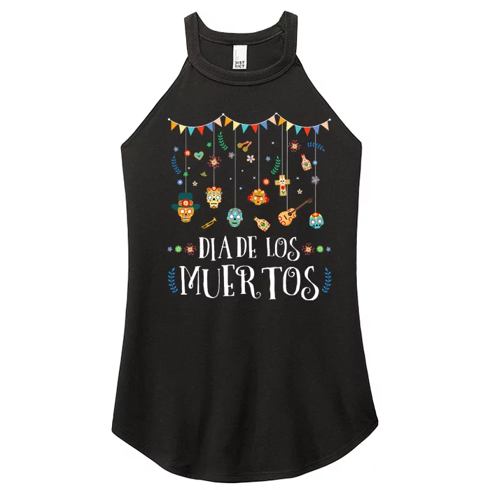 Mexican Dia De Los Muertos Day Of The Dead Vintage Design Women’s Perfect Tri Rocker Tank