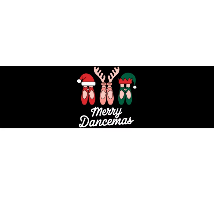 Merry Dancemas Dance Ballerina Pointe Shoe Christmas Bumper Sticker