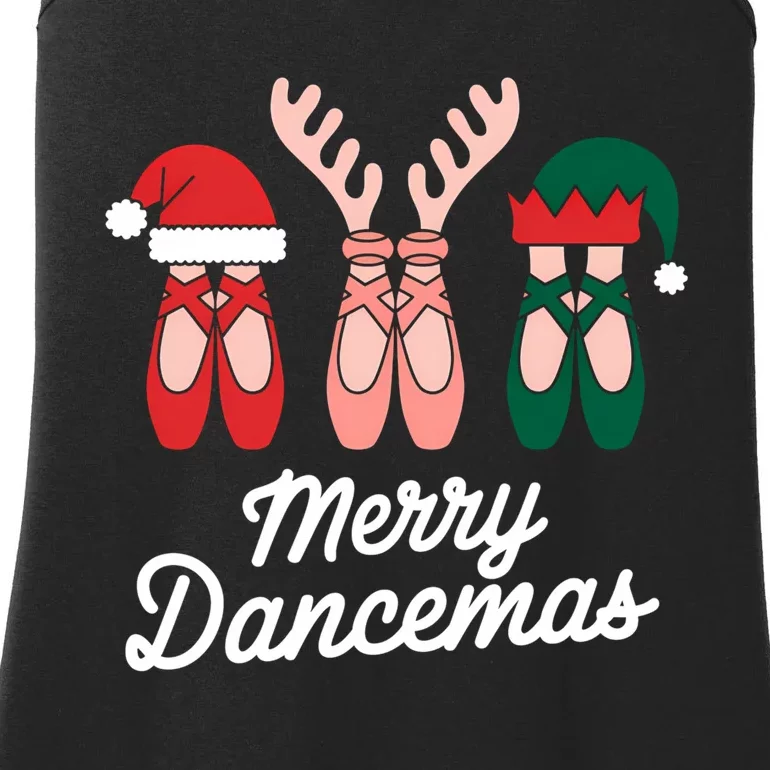 Merry Dancemas Dance Ballerina Pointe Shoe Christmas Ladies Essential Tank