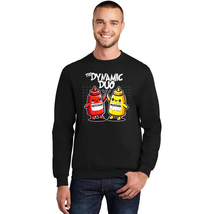 Mustard Dynamic Duo Best Friends Funny Condiment Tall Sweatshirt