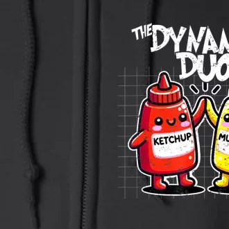 Mustard Dynamic Duo Best Friends Funny Condiment Full Zip Hoodie