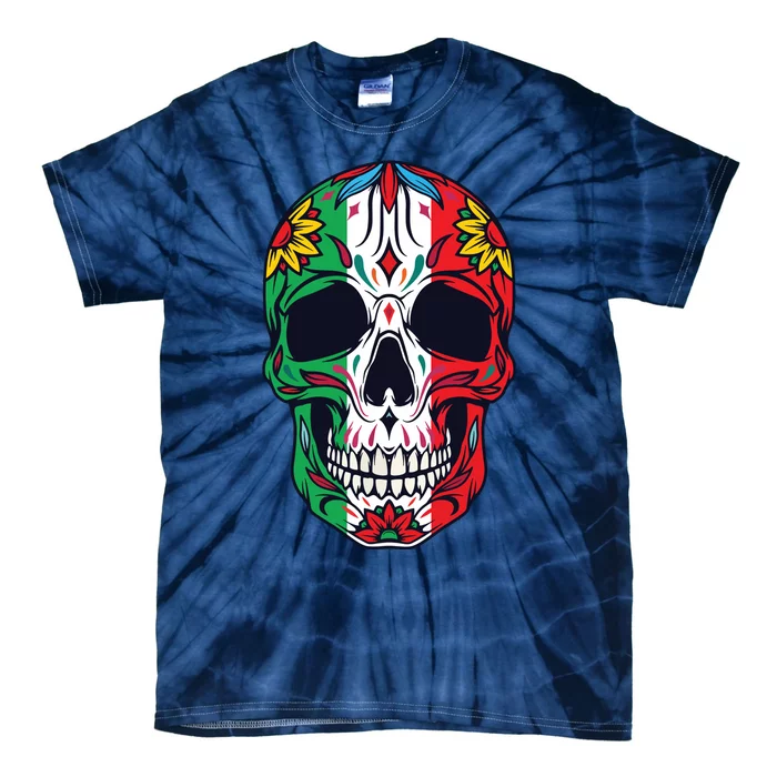 Mexican Dia De Los Muertos Day Of The Dead Tie-Dye T-Shirt