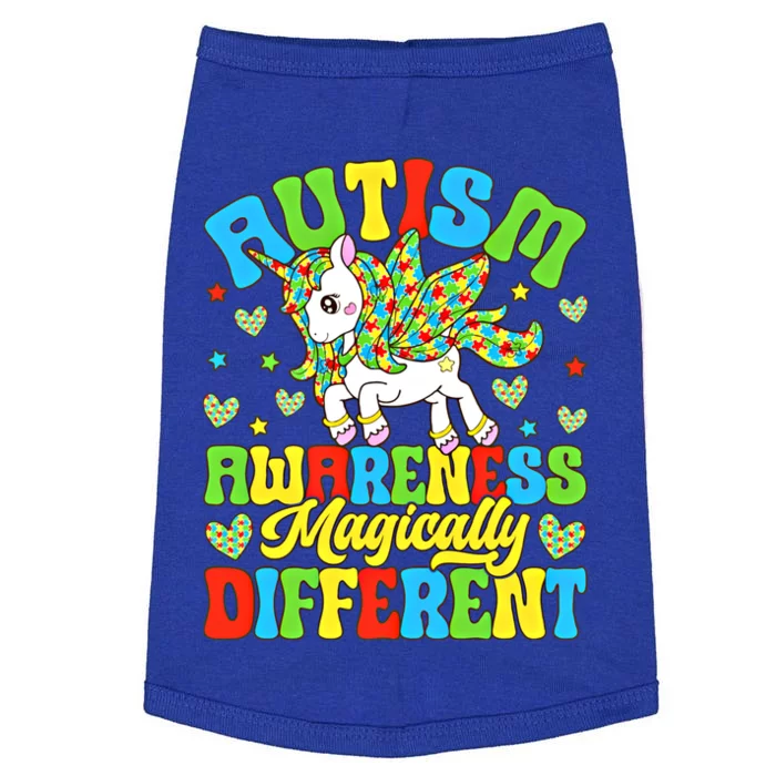 Magically Different Dabbing Unicorn Autism Awareness Puzzle Gift Doggie Tank