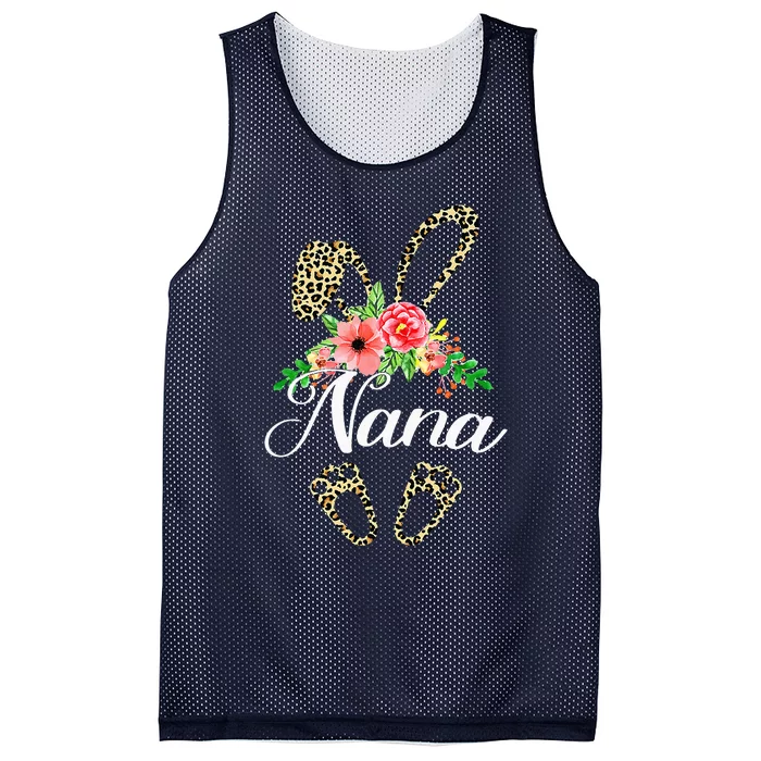 Mother's Day Easter Gifts Flower Nana Leopard Bunny Mesh Reversible Basketball Jersey Tank