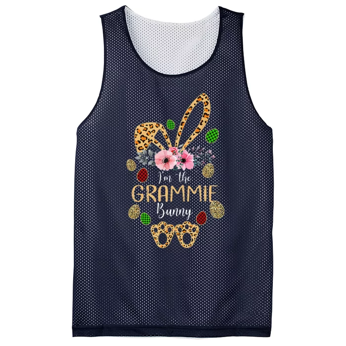 Mother's Day Easter Gifts Flower Grammie Leopard Bunny Mesh Reversible Basketball Jersey Tank