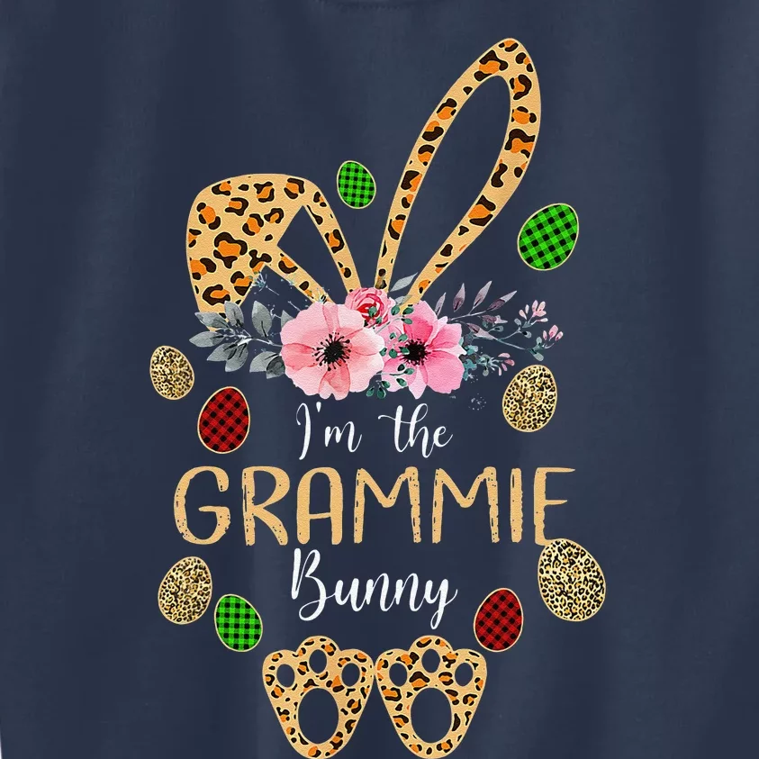 Mother's Day Easter Gifts Flower Grammie Leopard Bunny Kids Sweatshirt