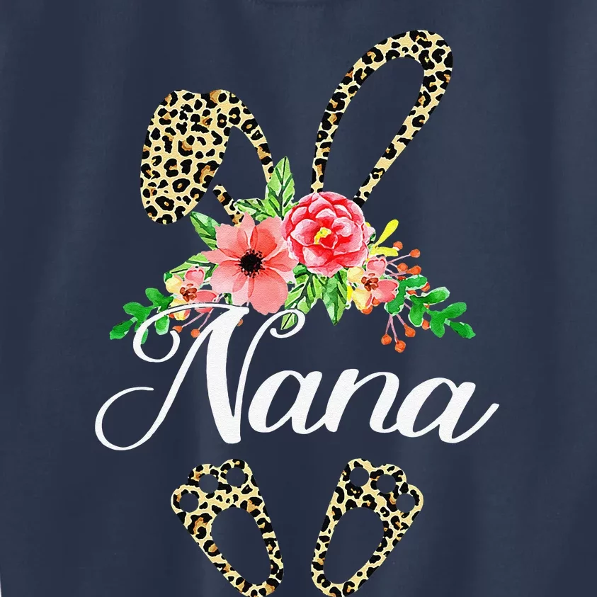 Mother's Day Easter Gifts Flower Nana Leopard Bunny Kids Sweatshirt