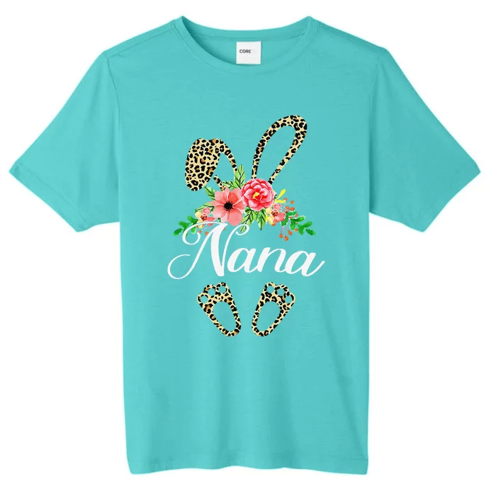 Mother's Day Easter Gifts Flower Nana Leopard Bunny ChromaSoft Performance T-Shirt