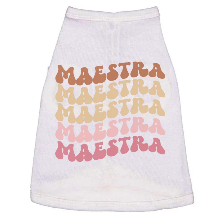 Maestra De Espaol Groovy Spanish Teacher Doggie Tank