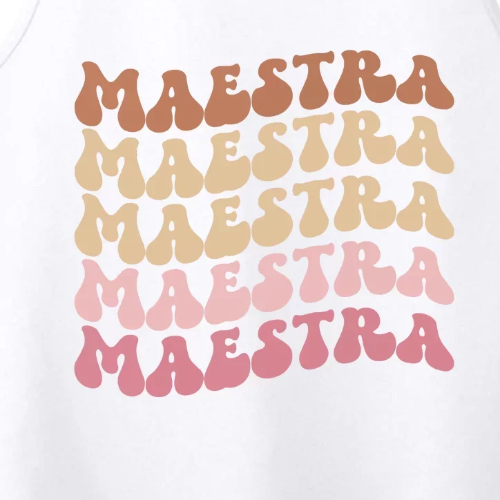 Maestra De Espaol Groovy Spanish Teacher Performance Tank