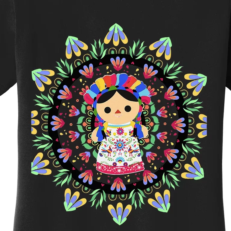 Mexican DollLelemaria Embroidered Mexican printed Women's T-Shirt