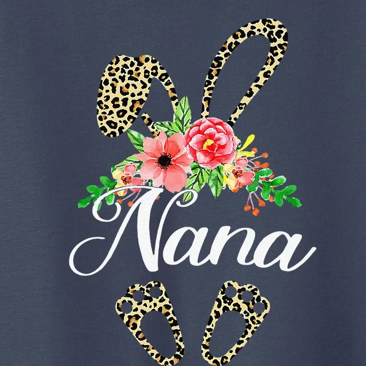 Mother's Day Easter Gifts Flower Nana Leopard Bunny Toddler T-Shirt