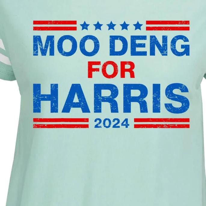 Moo Deng For Harris 2024 Vote For Tim Waltz 2024 Enza Ladies Jersey Football T-Shirt