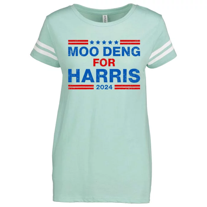 Moo Deng For Harris 2024 Vote For Tim Waltz 2024 Enza Ladies Jersey Football T-Shirt