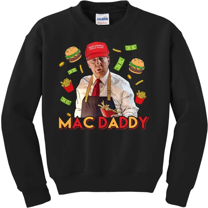 Mac Daddy Funny Mcdon Donald Trump Kids Sweatshirt