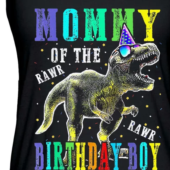 Mommy Dinosaur Funny Cute Birthday Family Apparel Ladies Essential Flowy Tank