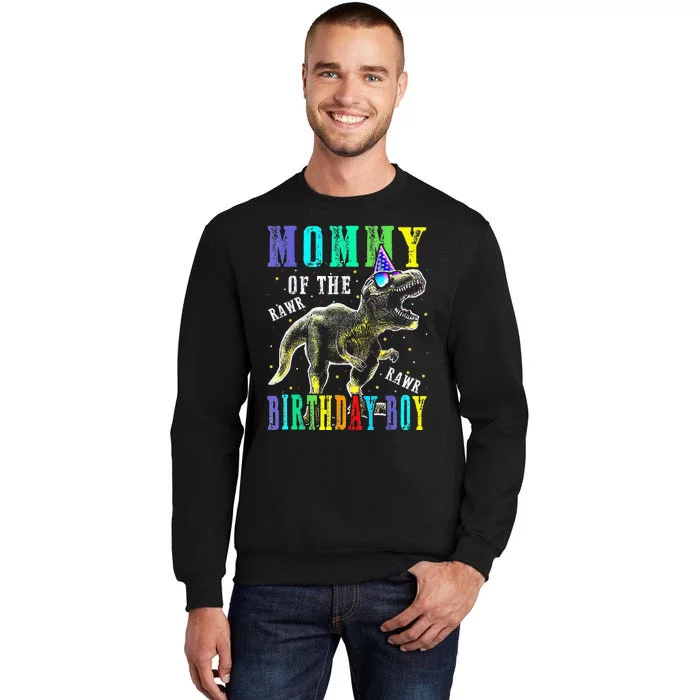 Mommy Dinosaur Funny Cute Birthday Family Apparel Tall Sweatshirt