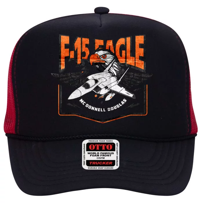 McDonnell Douglas F 15 EAGLE Bomber High Crown Mesh Trucker Hat