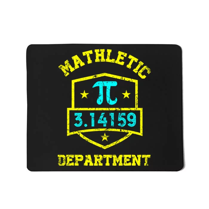 Mathletic Department Funy Math Teacher Student Pi Day Joke Mousepad