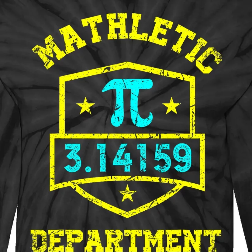 Mathletic Department Funy Math Teacher Student Pi Day Joke Tie-Dye Long Sleeve Shirt