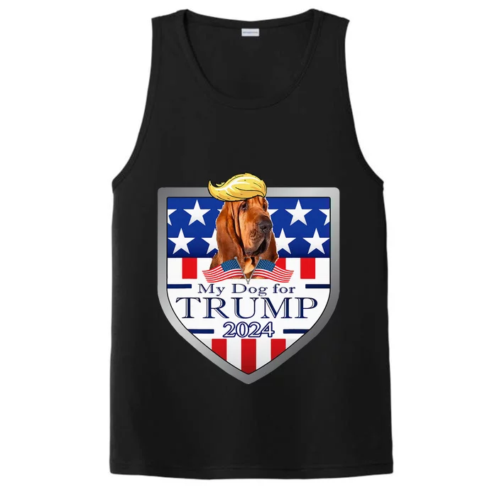 My Dog For Trump 2024 Bloodhound Performance Tank