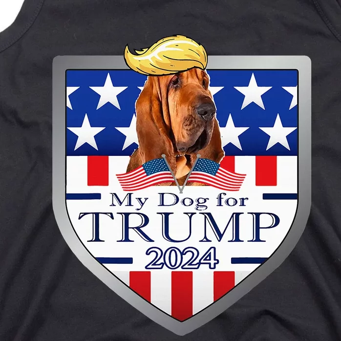 My Dog For Trump 2024 Bloodhound Tank Top