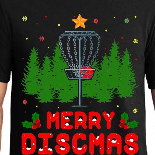 Merry Discmas Funny Christmas Xmas Frisbee Golfer Player Pajama Set